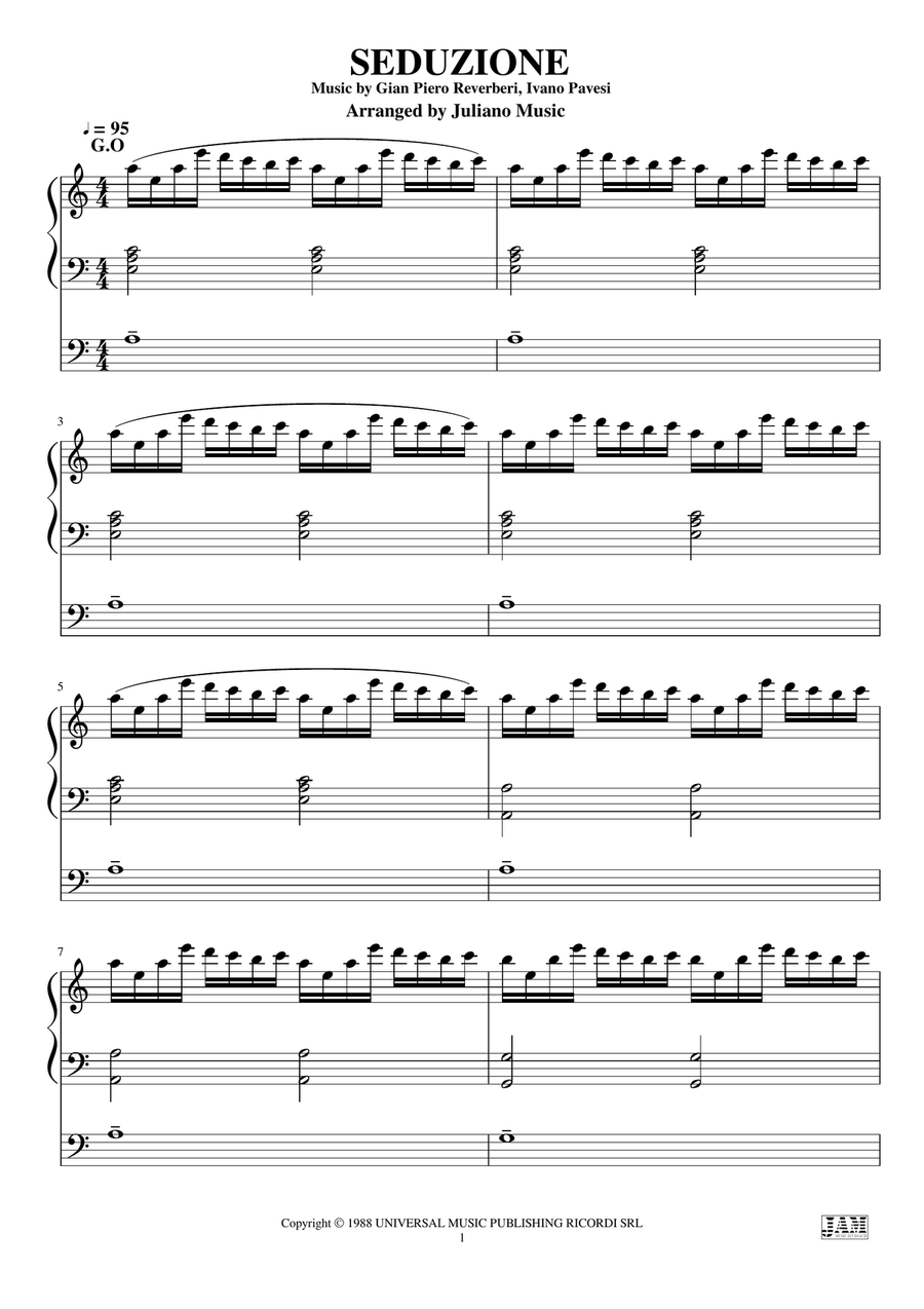 Seduzione Organ Solo scores gallery preview page 3