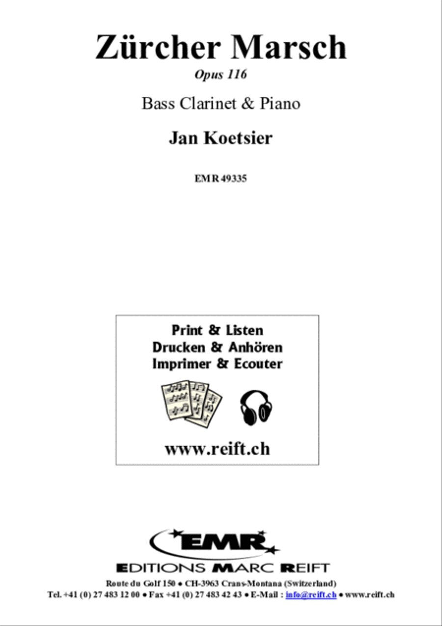Zurcher Marsch Bass Clarinet scores gallery preview page 2