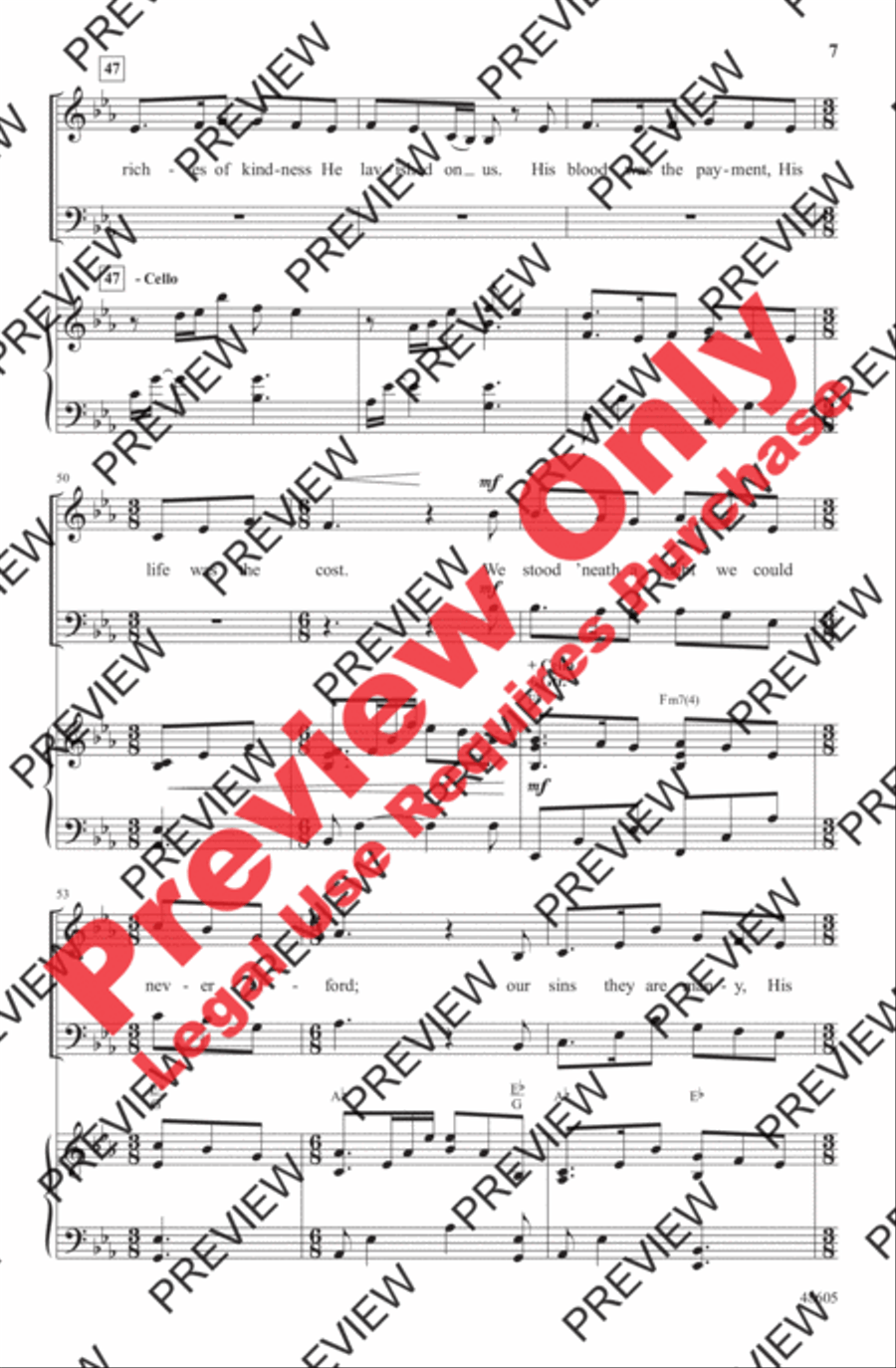 His Mercy Is More 4-Part scores gallery preview page 7
