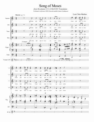 Song of Moses (Choir parts)