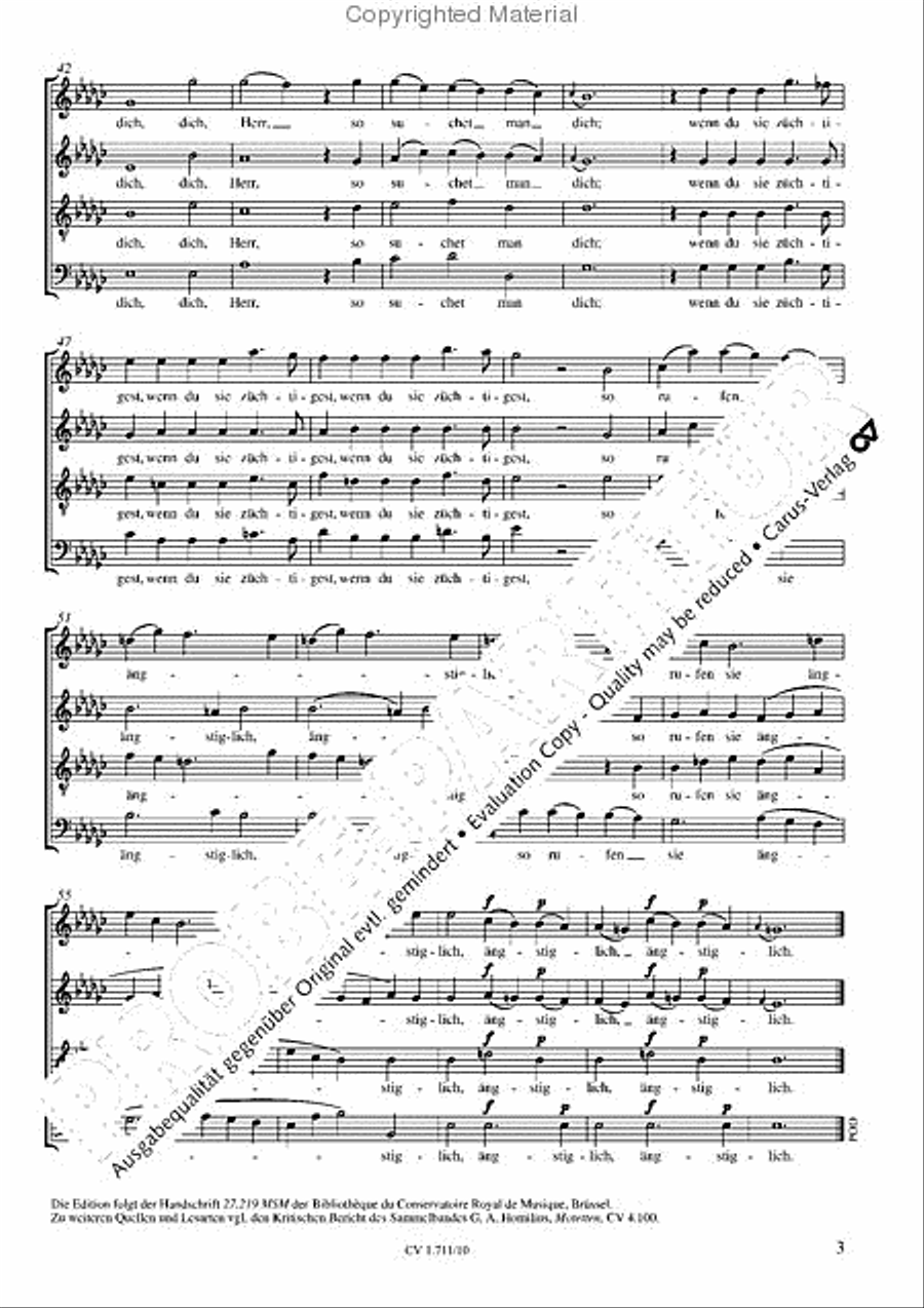 Herr, wenn Trubsal da ist 4-Part scores gallery preview page 5