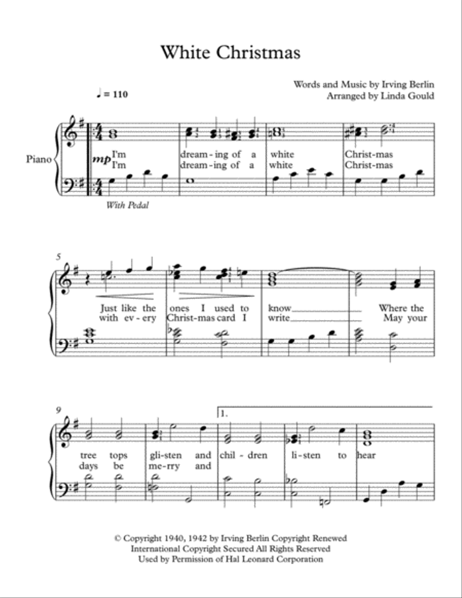 White Christmas White Christmas Voice scores gallery preview page 1