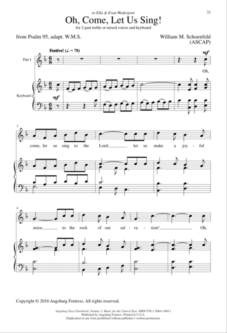 Augsburg Easy Choirbook Volume 3 Unison Choir scores gallery preview page 10
