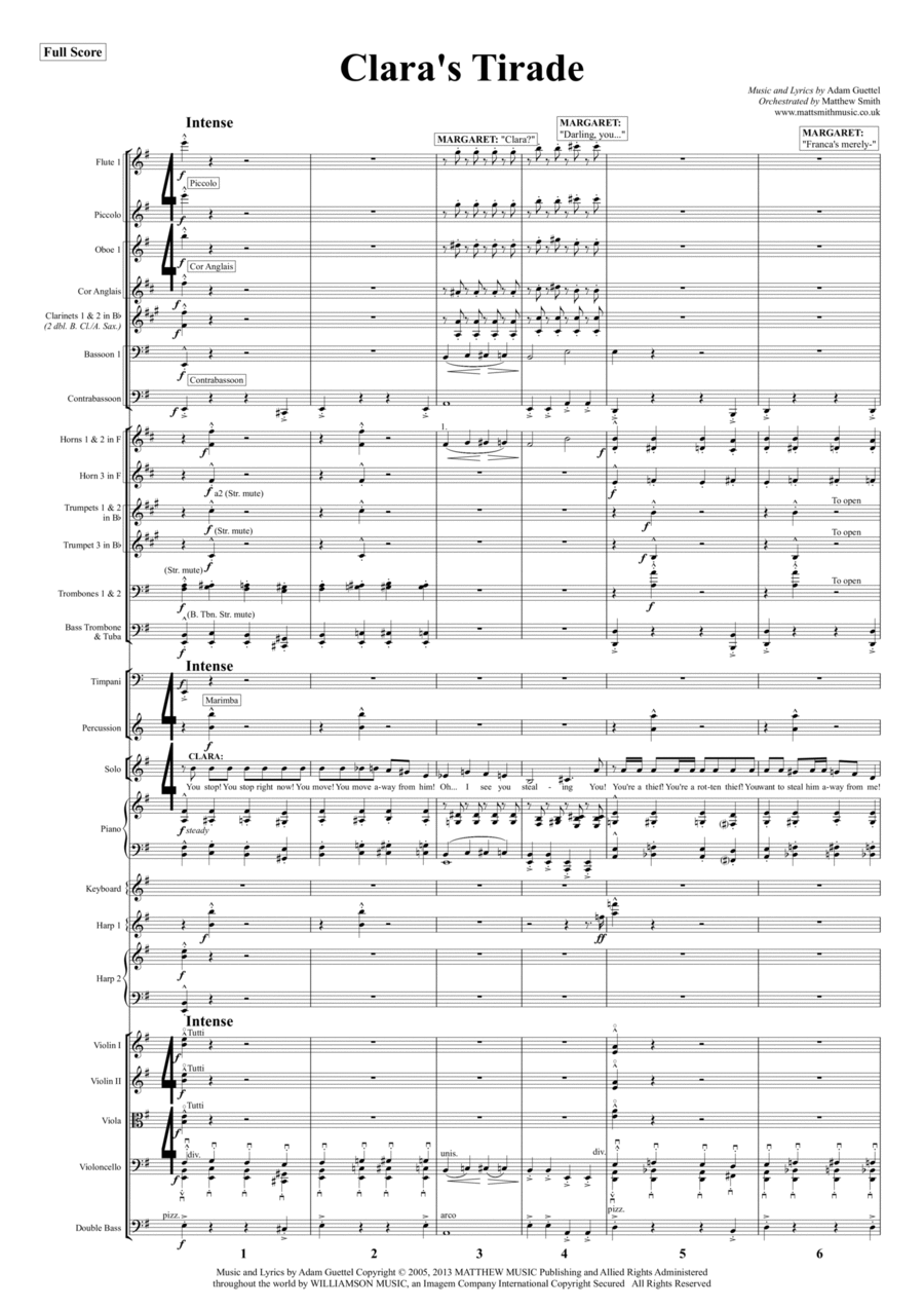 Clara's Tirade Clara's Tirade Full Orchestra scores gallery preview page 1