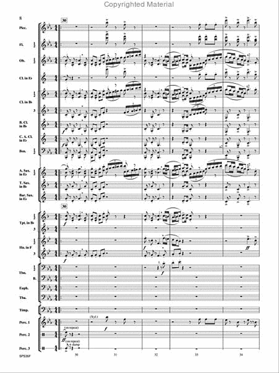 Procession of the Academics Concert Band scores gallery preview page 9