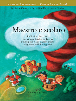 Book cover for Maestro e scolaro - vierhändige Etüden für Klavier