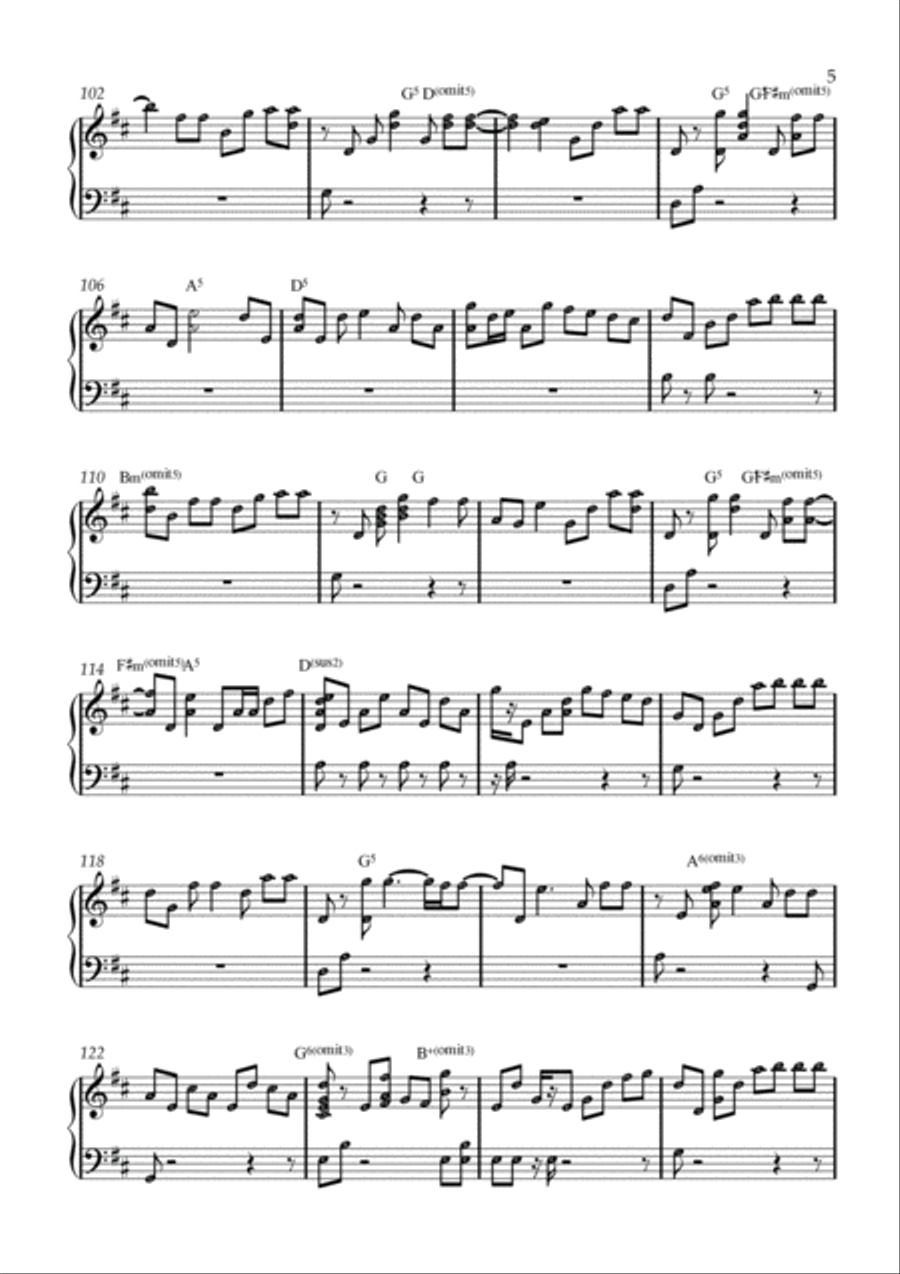 Oceans (where Feet May Fail) Oceans (where Feet May Fail) Piano Solo scores gallery preview page 5