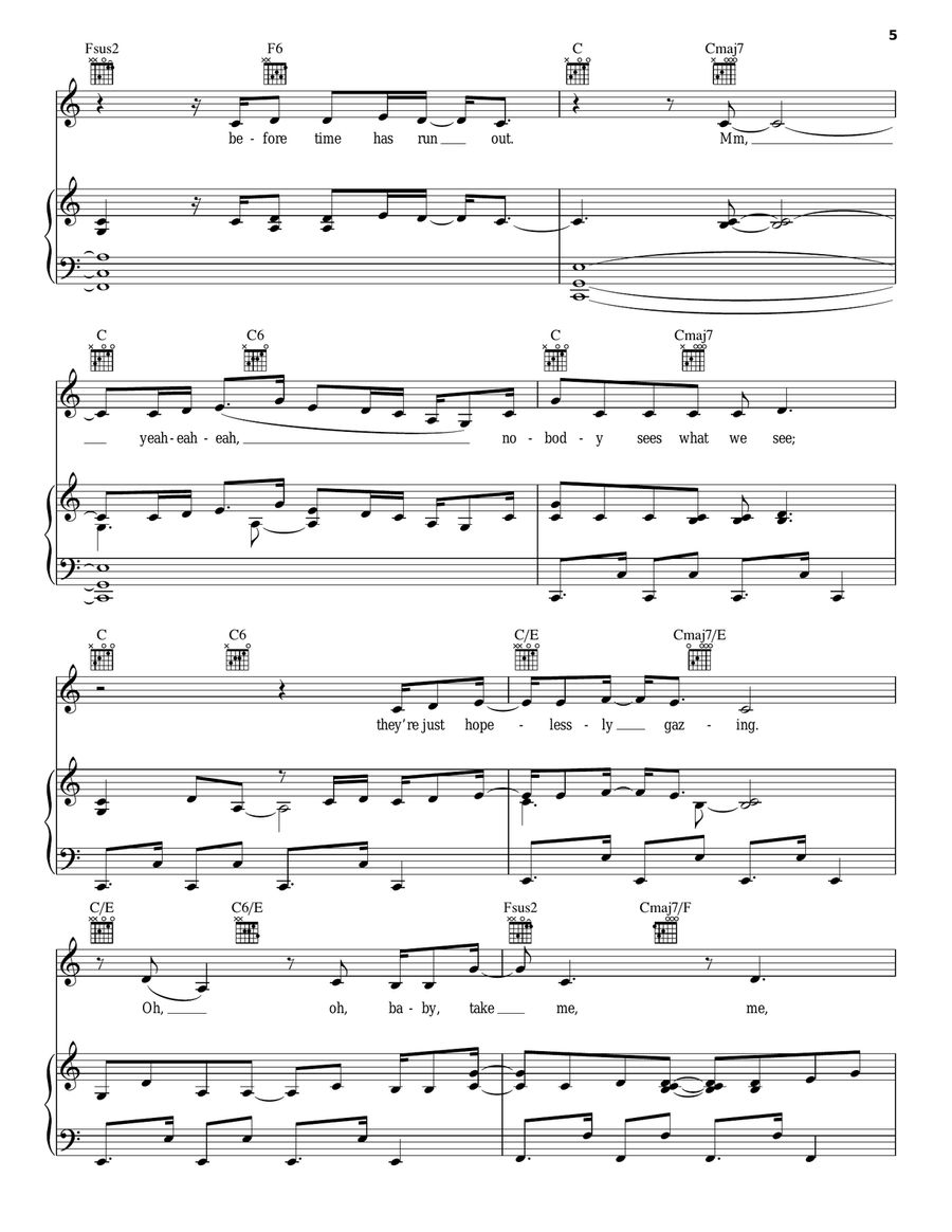 XO Piano, Vocal, Guitar scores gallery preview page 5