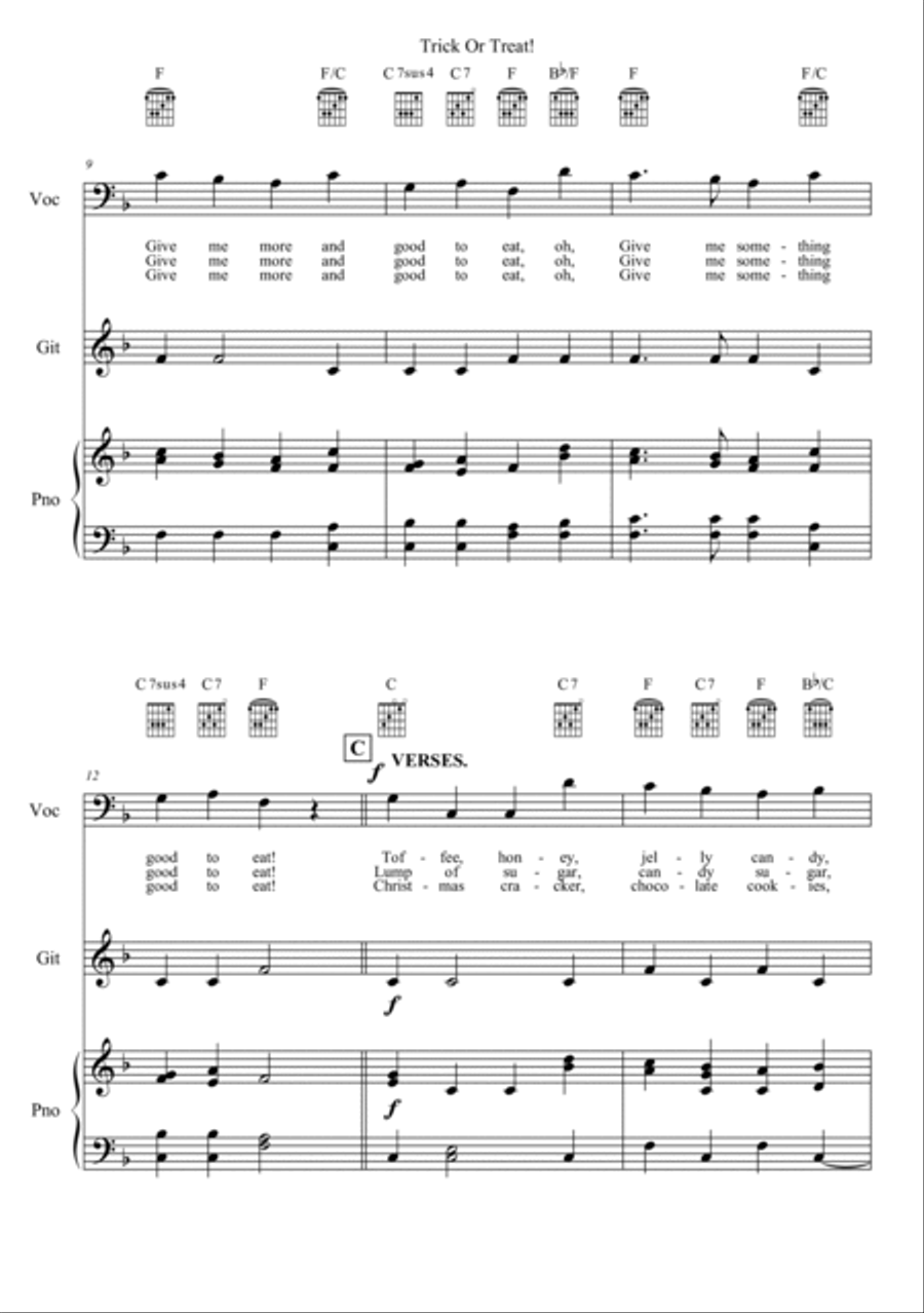 Trick Or Treat! Tenor Voice scores gallery preview page 2
