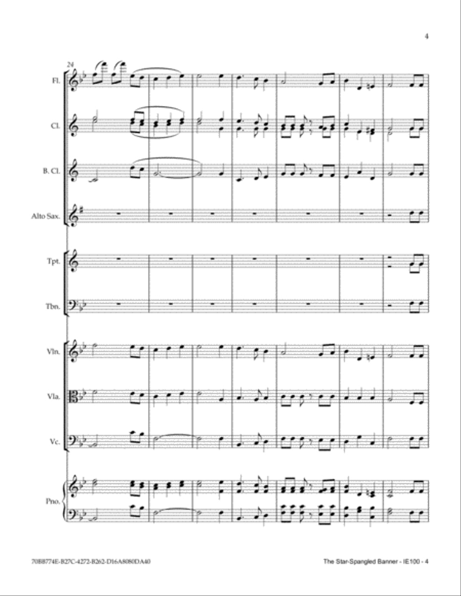 The Star-Spangled Banner (US National Anthem) Full Orchestra scores gallery preview page 5