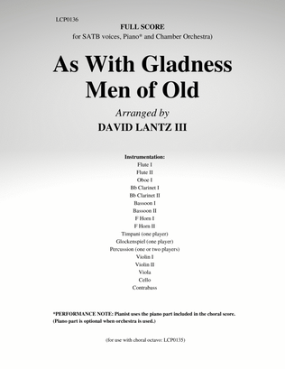 As With Gladness Men of Old