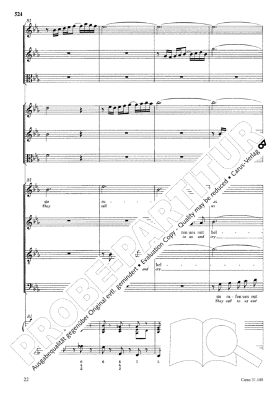 The Complete Sacred Vocal Works (Das geistliche Vokalwerk) Voice scores gallery preview page 525