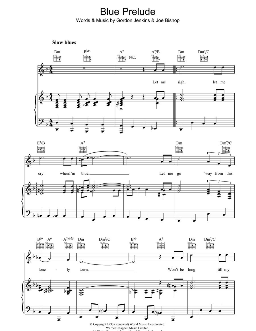 Blue Prelude Acoustic Guitar scores gallery preview page 1