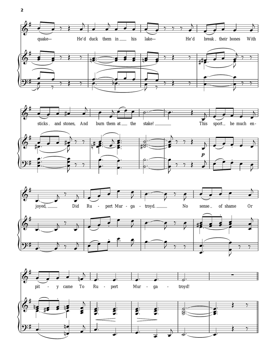 Sir Rupert Murgatroyd Piano Solo scores gallery preview page 2