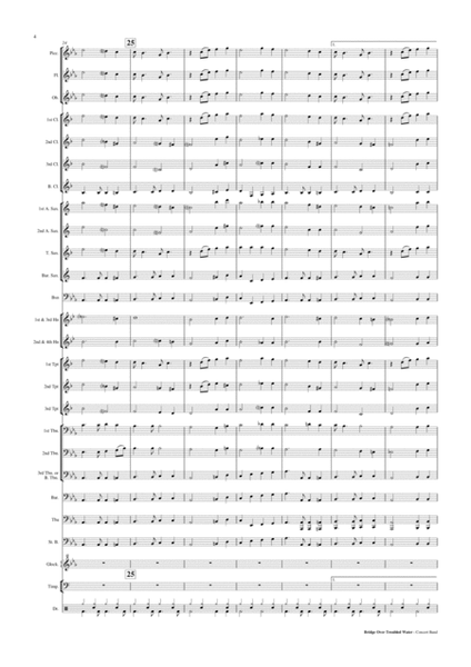 Bridge Over Troubled Water by Simon And Garfunkel Concert Band - Digital Sheet Music