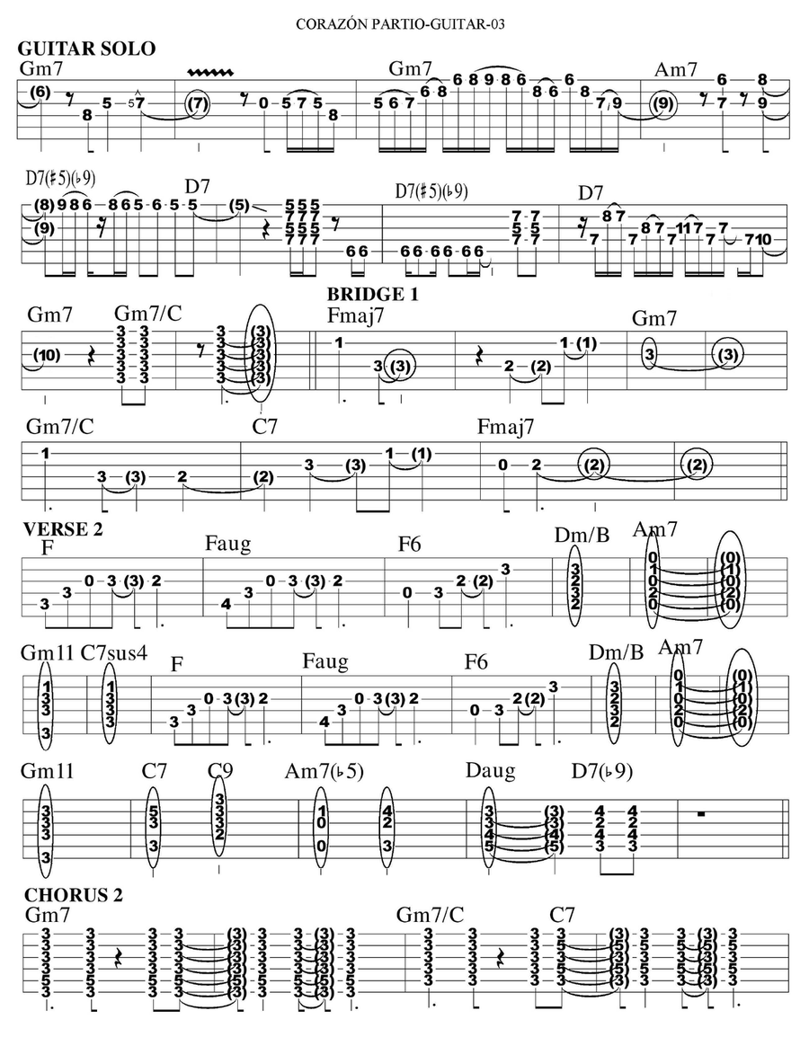 Corazon Partio Classical Guitar scores gallery preview page 3