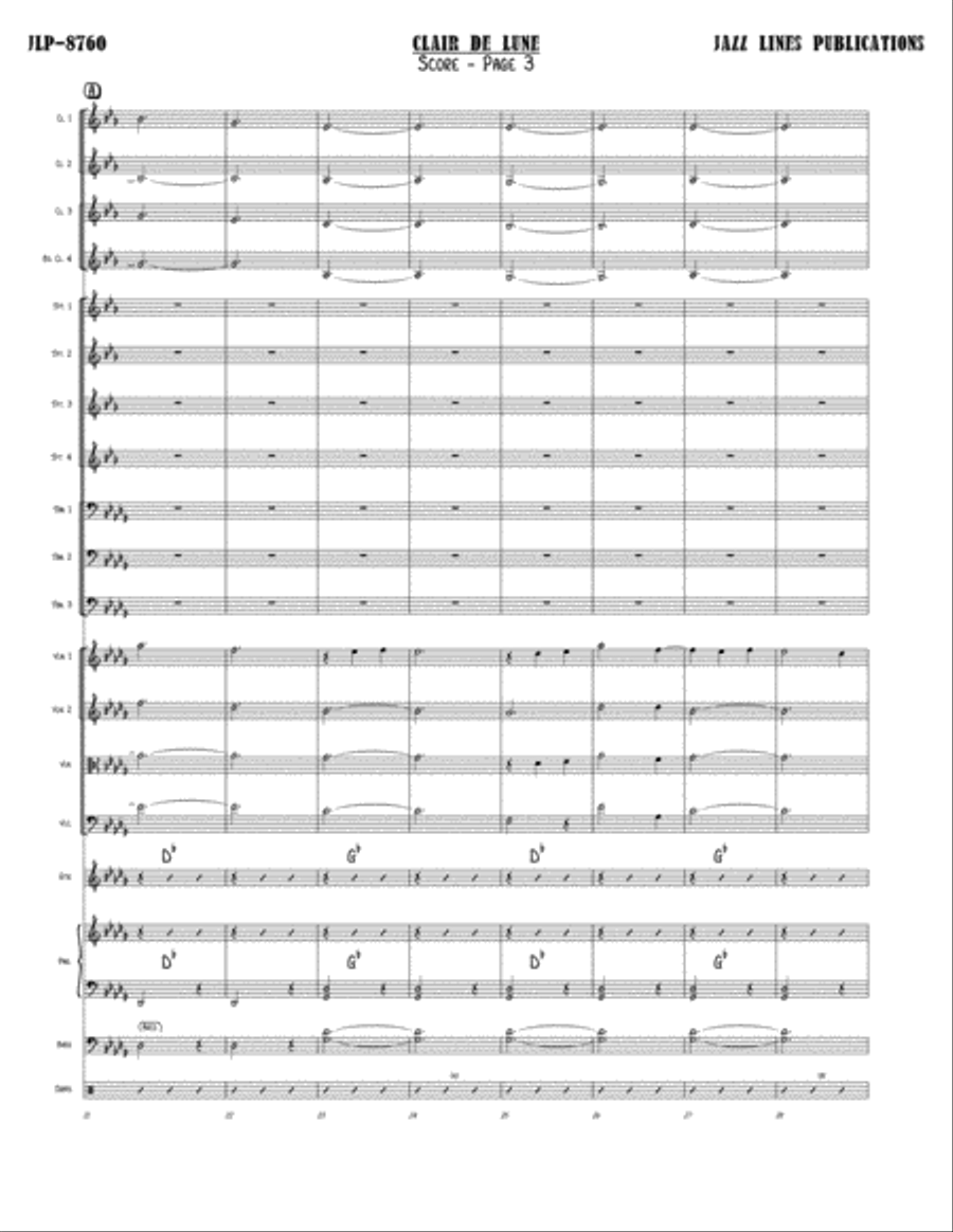 Clair De Lune Big Band scores gallery preview page 6