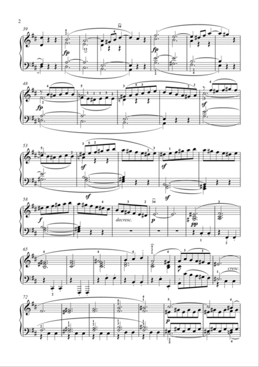 Beethoven-Piano Sonata No.15 in D major, Op.28 (Pastoral) Small Ensemble scores gallery preview page 3