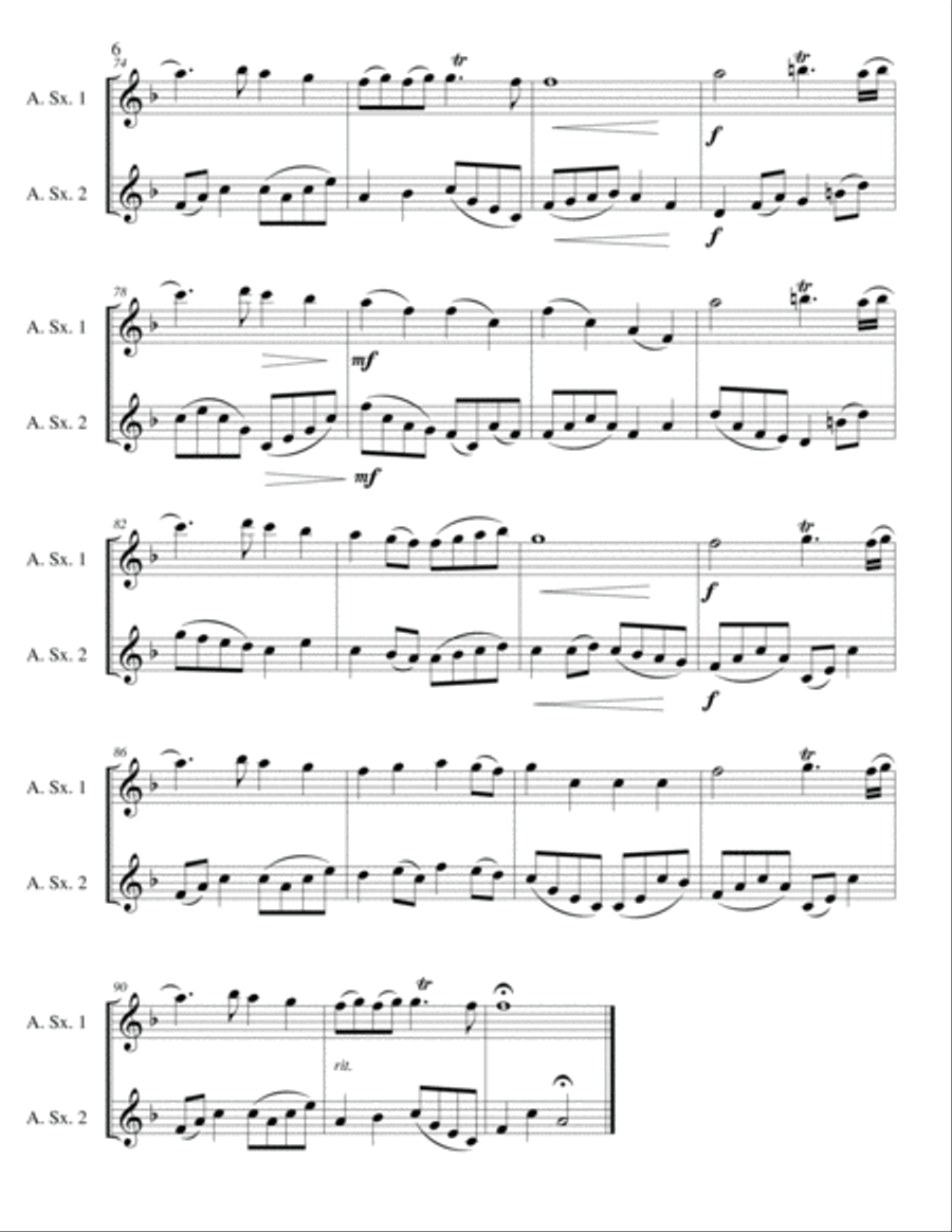 The Saxophonist's Wedding Book Woodwind Duet scores gallery preview page 6