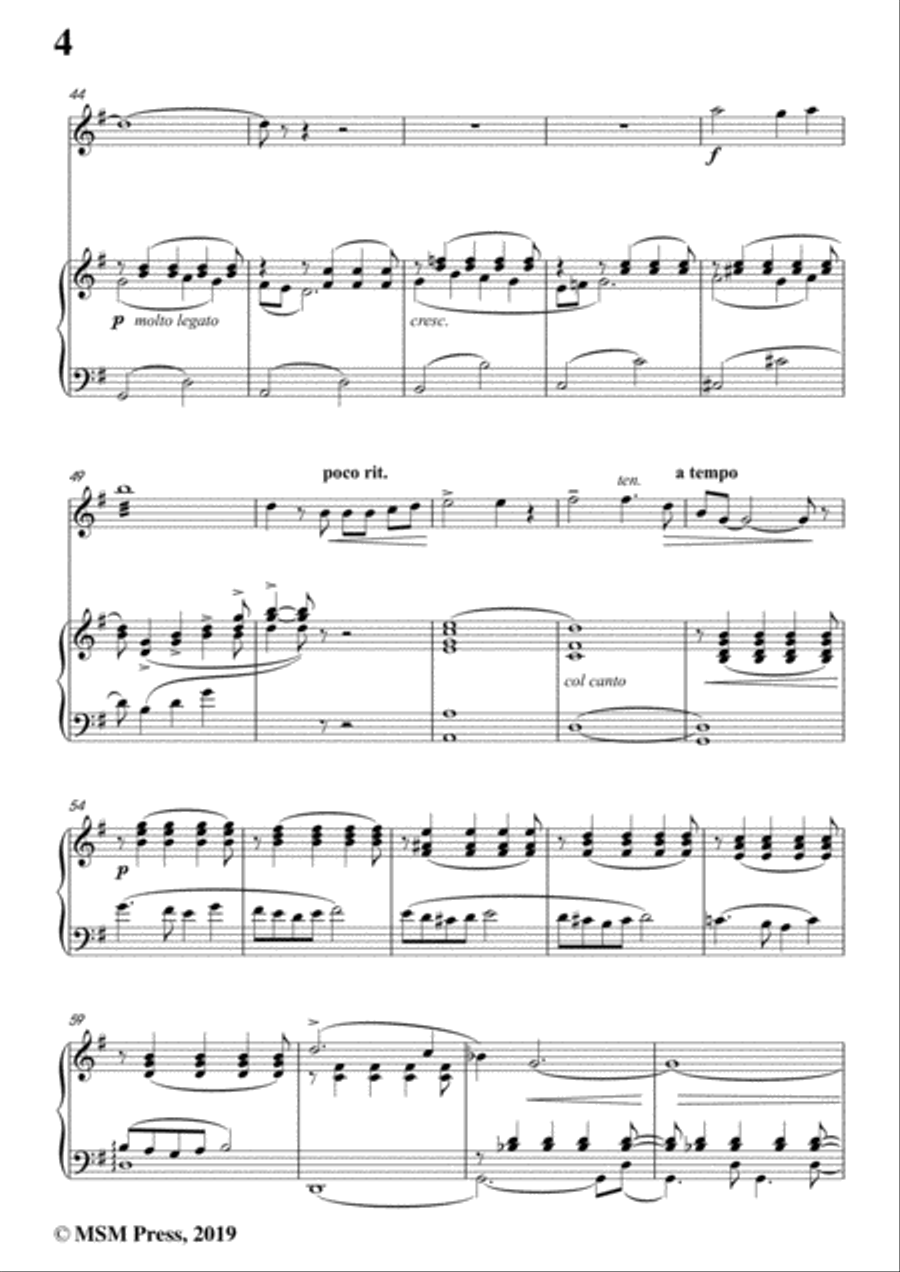 Tosti-L'ultima canzone, for Violin and Piano Violin Solo scores gallery preview page 6