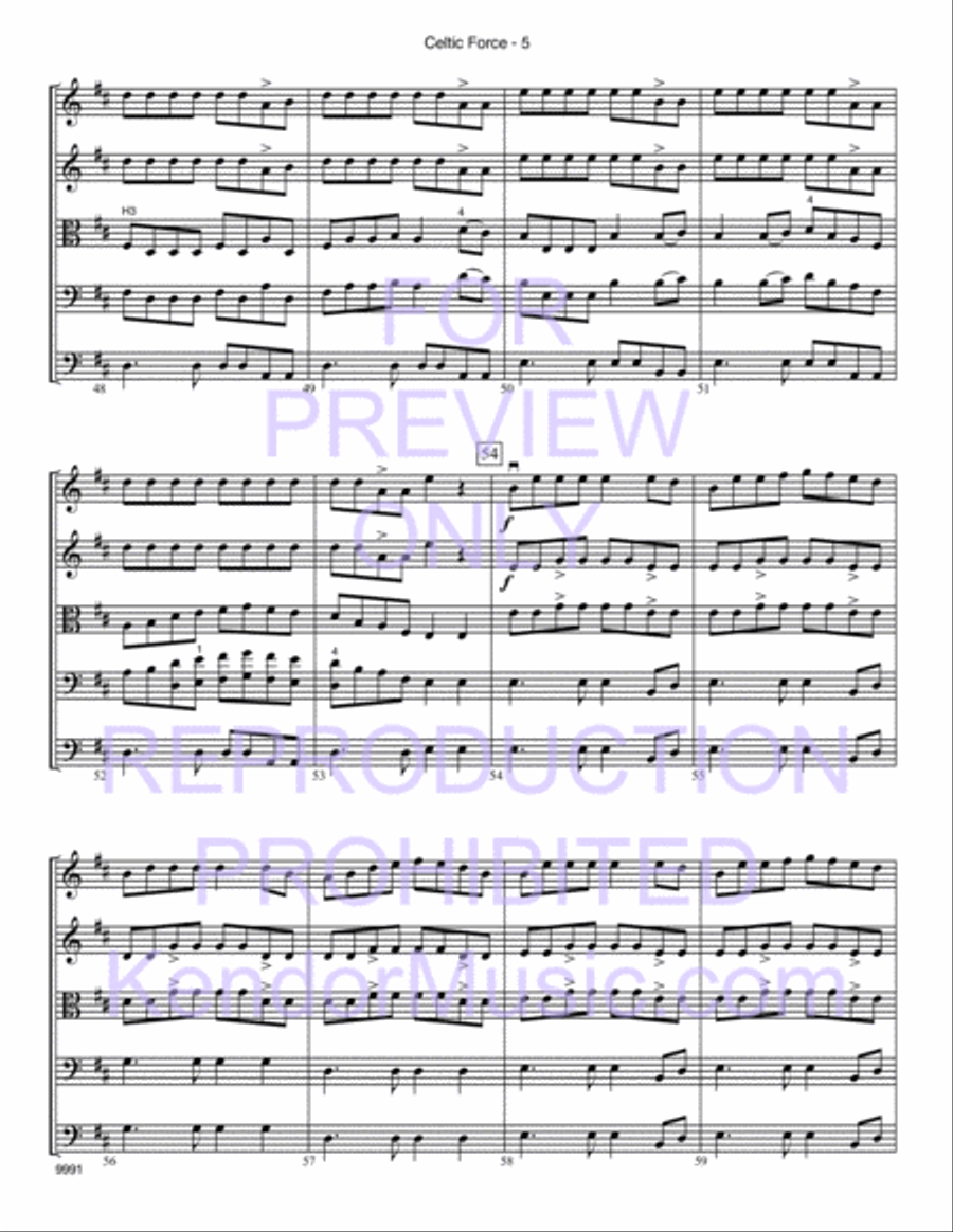 Celtic Force String Orchestra scores gallery preview page 6