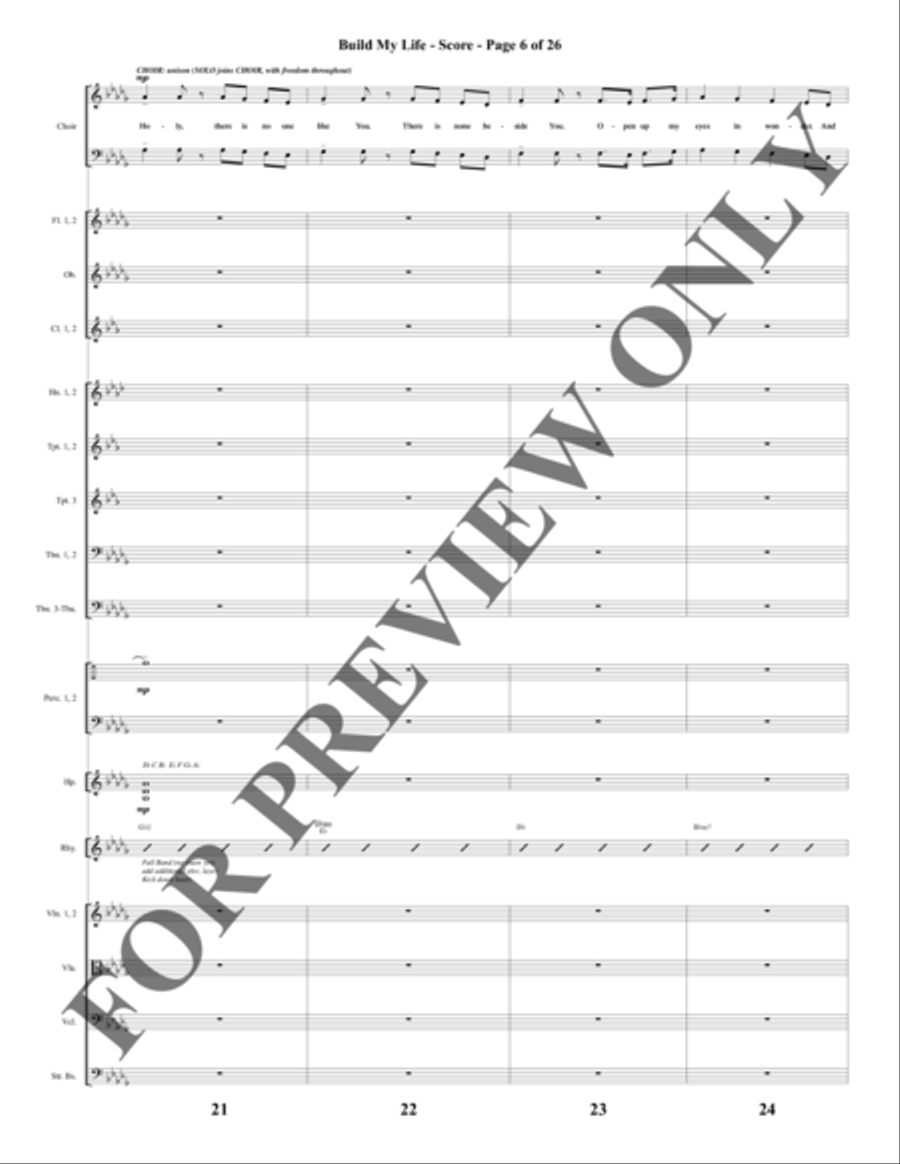 Build My Life - Orchestration Choir scores gallery preview page 7