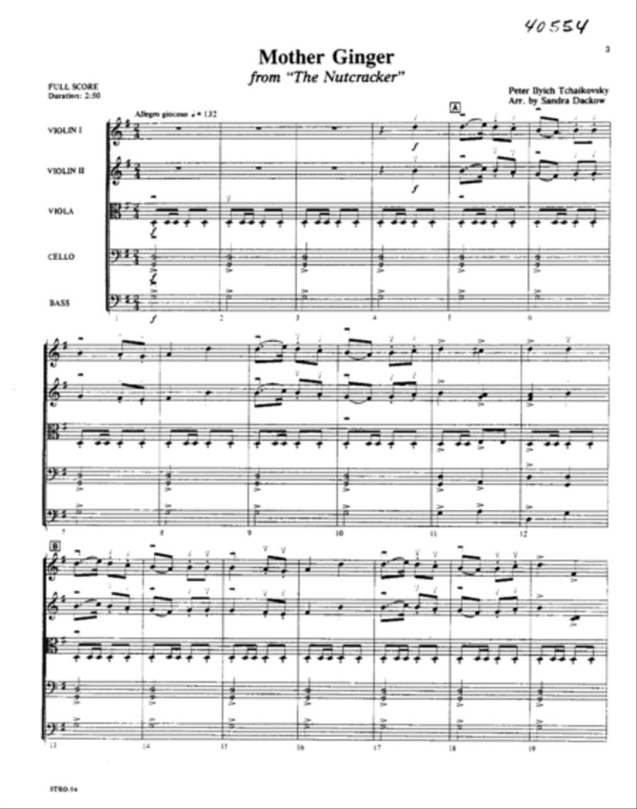 The Nutcracker Ballet: Mother Ginger Orchestra scores gallery preview page 2
