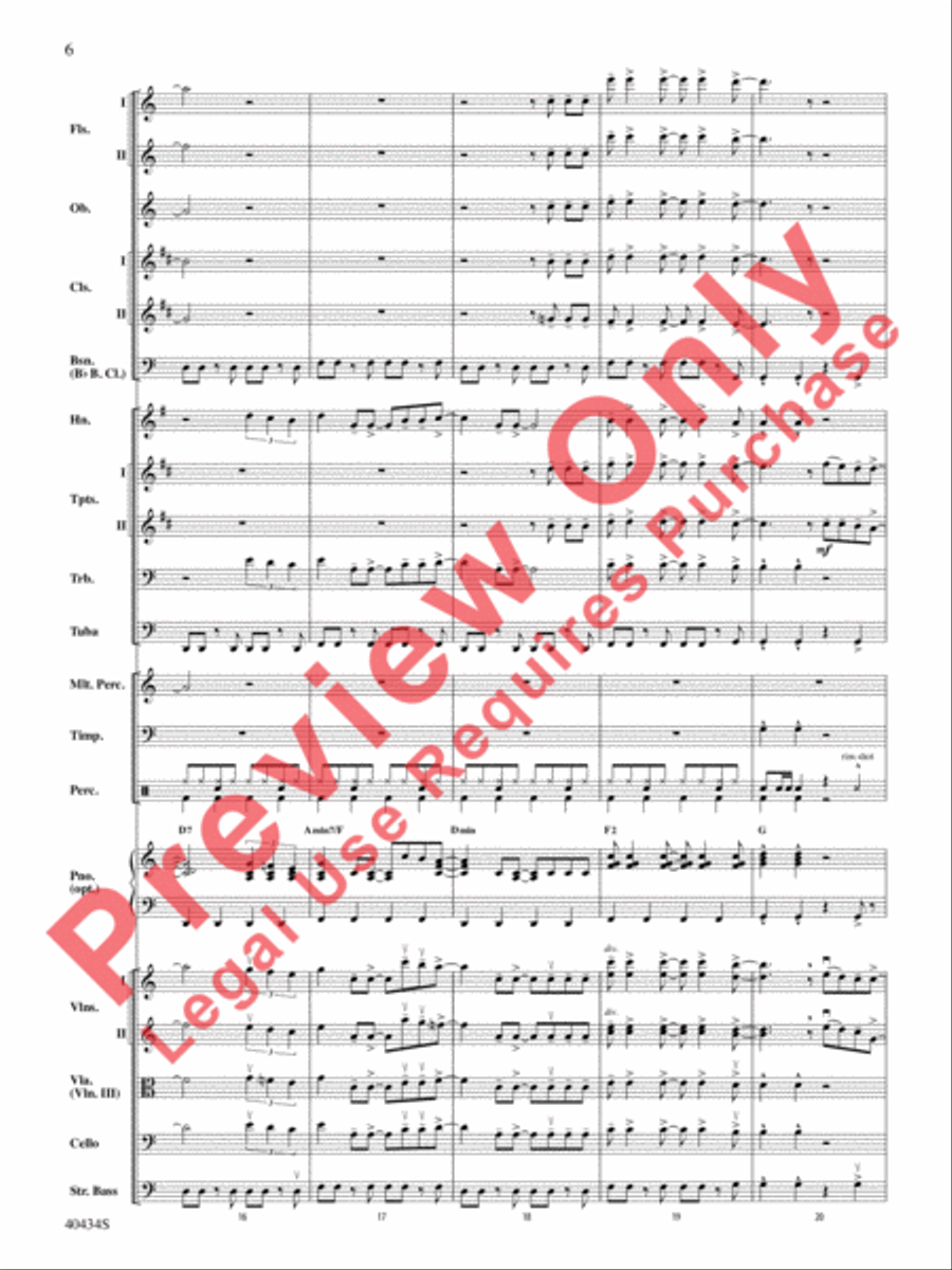 Last Friday Night (T.G.I.F.) / Edge of Glory Full Orchestra scores gallery preview page 7