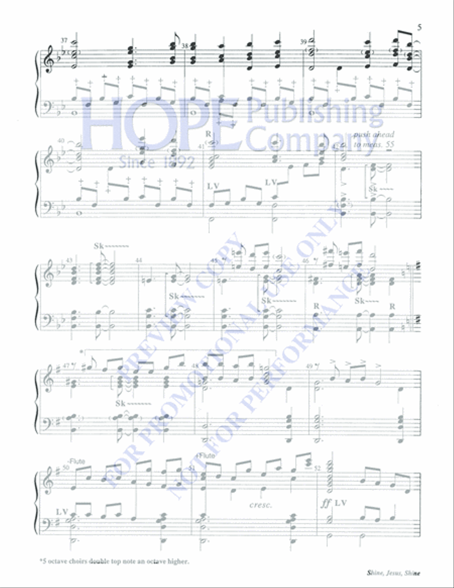 Shine, Jesus, Shine 5-Octaves scores gallery preview page 5