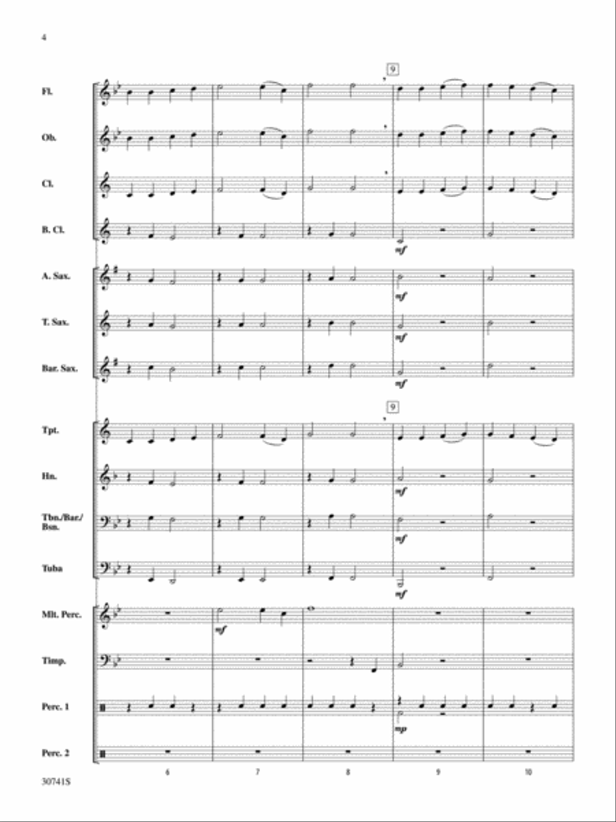 Symphonic Variants (Based on Ode to Joy from Symphony No. 9) Concert Band scores gallery preview page 3
