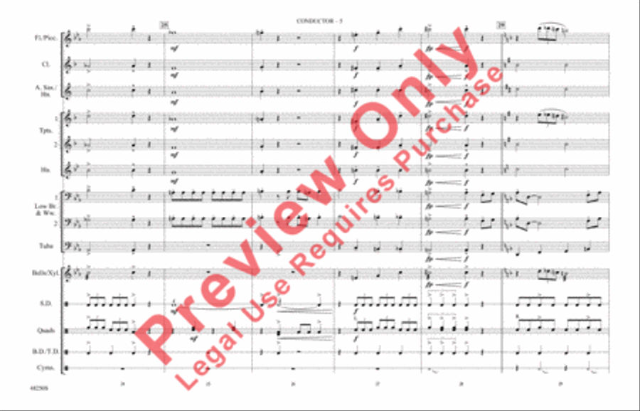 You're a Mean One, Mr. Grinch Marching Band scores gallery preview page 6