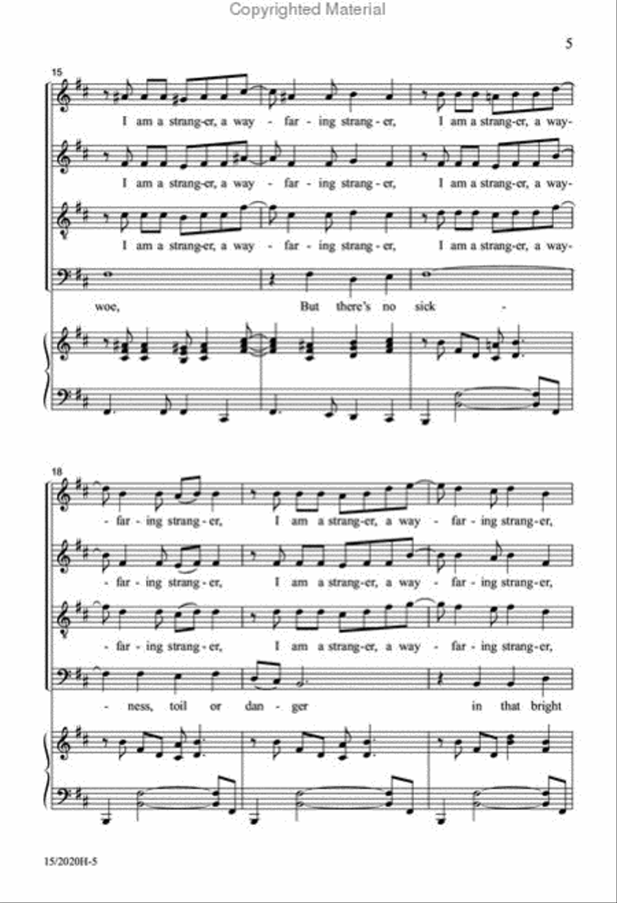 Wayfaring Stranger Wayfaring Stranger 4-Part scores gallery preview page 6
