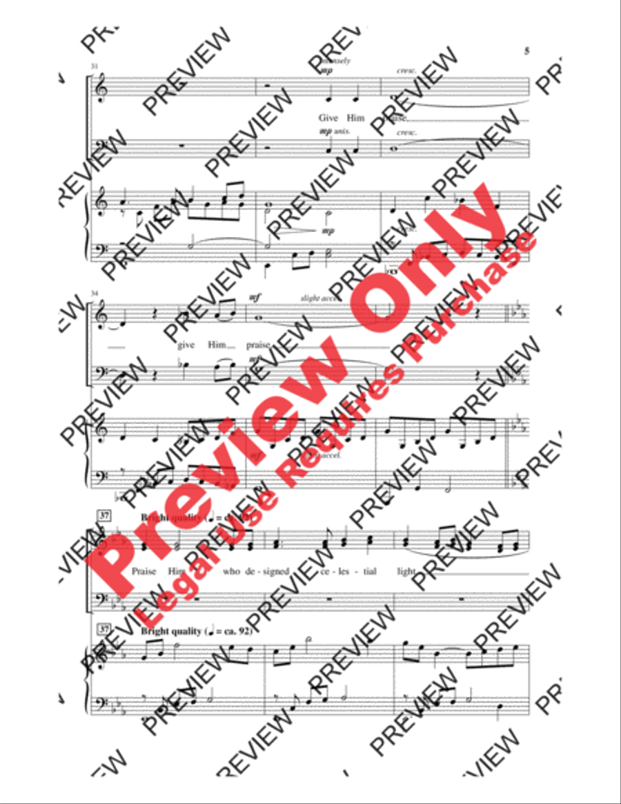 His Enduring Mercy (and Everlasting Love) by Thomas Fettke 4-Part - Sheet Music page 5