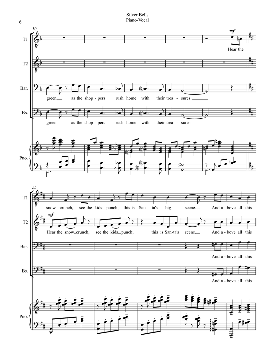 Silver Bells Silver Bells TTBB scores gallery preview page 6