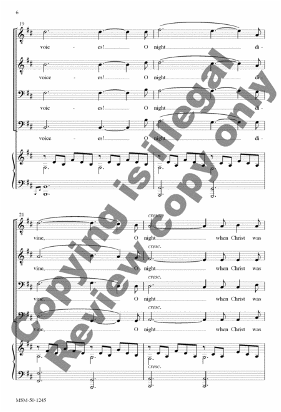 O Holy Night/Cantique de Noël TTBB scores gallery preview page 6