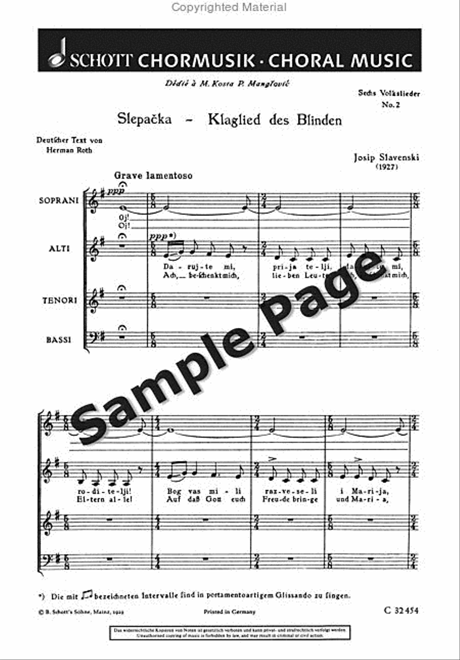 Klagelied 4-Part scores gallery preview page 2