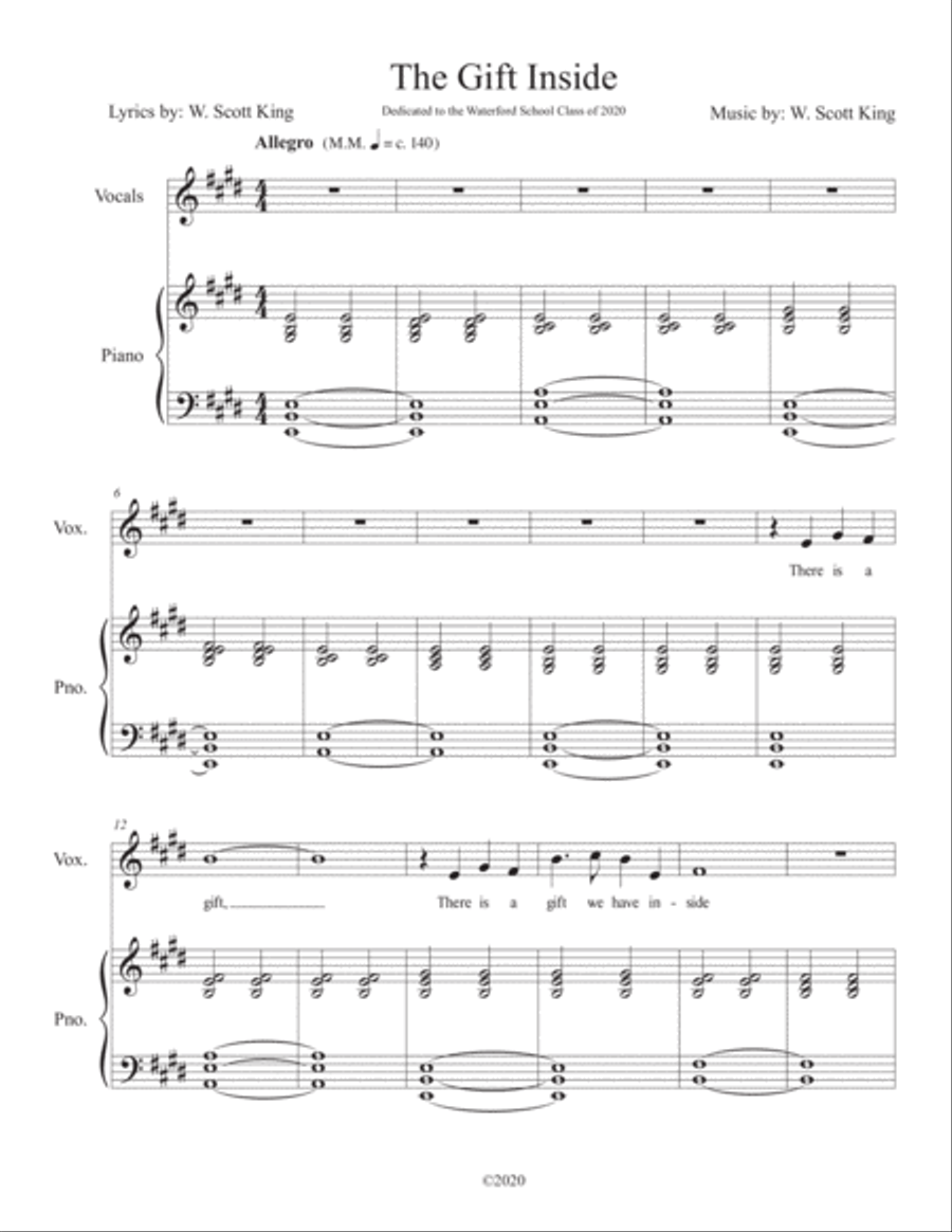 The Gift Inside Voice scores gallery preview page 1