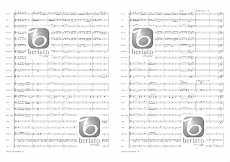 Arctic Challenge Concert Band scores gallery preview page 15