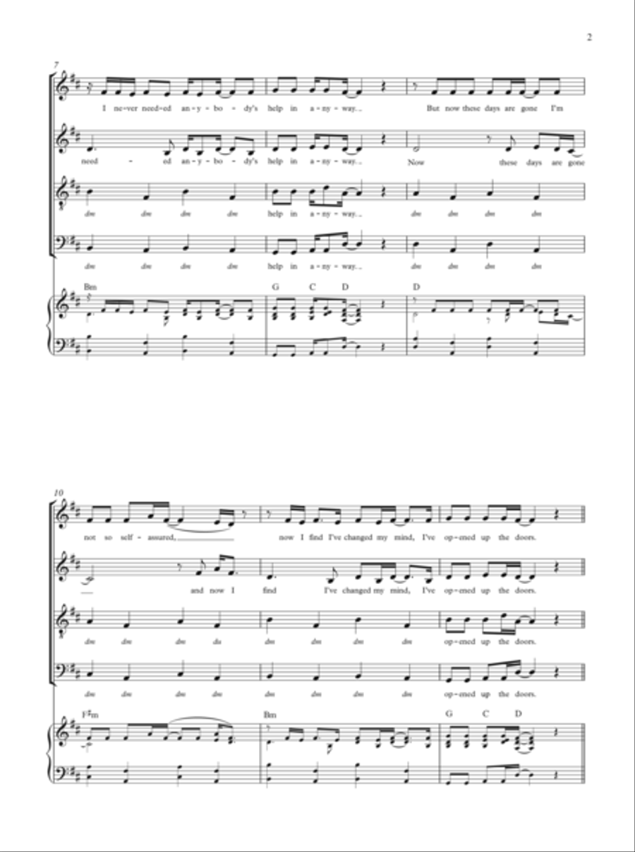 Help! (arr. Gitika Partington) 4-Part scores gallery preview page 2