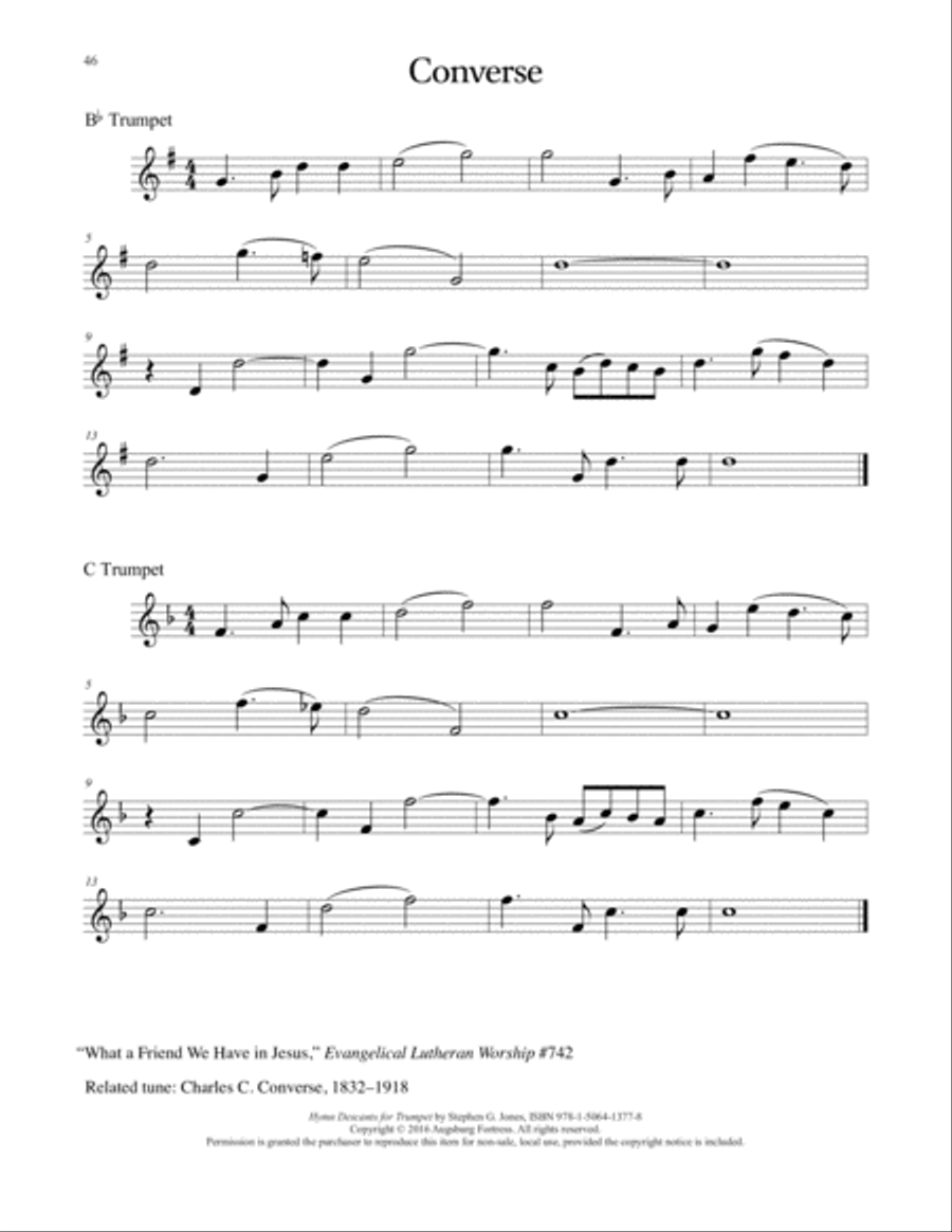 Hymn Descants for Trumpet C Trumpet scores gallery preview page 47