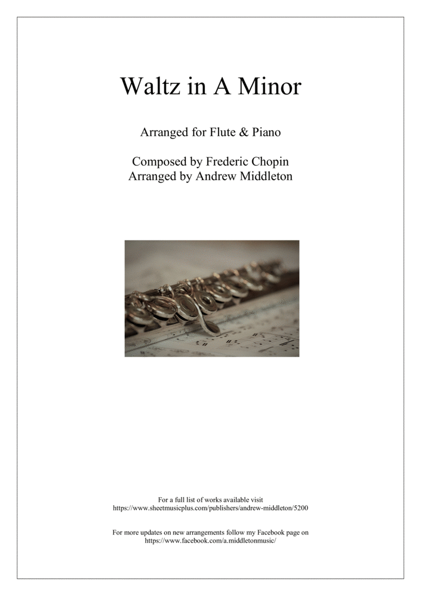Waltz in A Minor arranged for Flute and Piano image number null