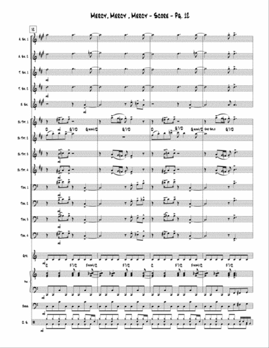Mercy, Mercy, Mercy Mercy, Mercy, Mercy Jazz Ensemble scores gallery preview page 13