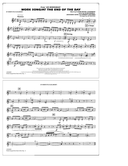 Work Song/At the End of the Day (Les Misérables) (arr. Jay Bocook) - Bb Horn/Flugelhorn