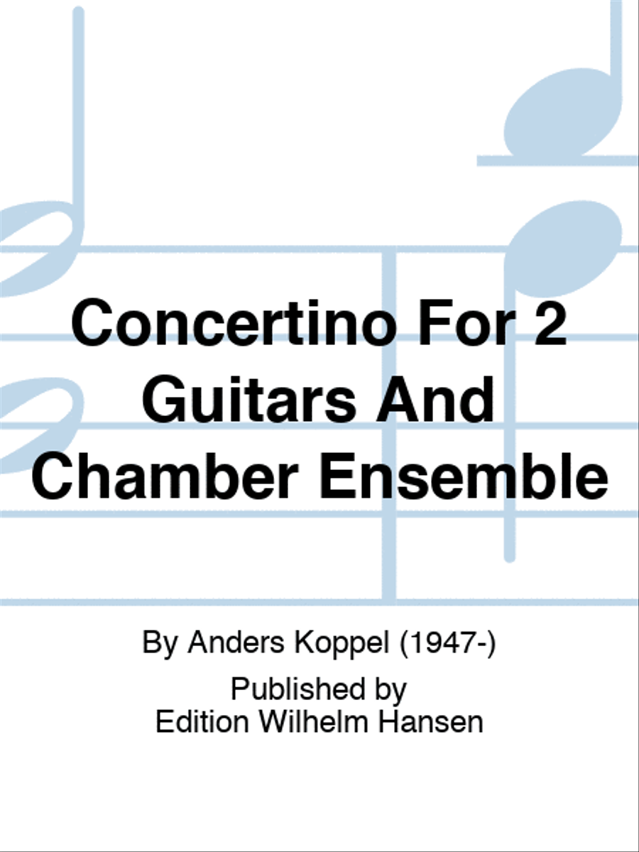 Concertino For 2 Guitars And Chamber Ensemble Guitar Ensemble scores gallery preview page 1