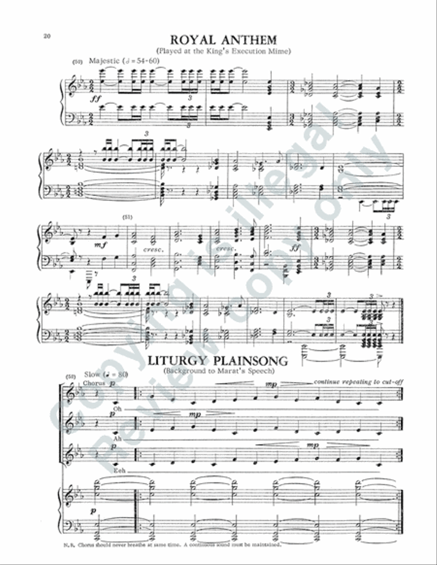The persecution and assassination of Jean-Paul Marat as performed by the inmates of the Asylum of Charenton under the direction of the Marquis de Sade (Vocal Score) 4-Part scores gallery preview page 11