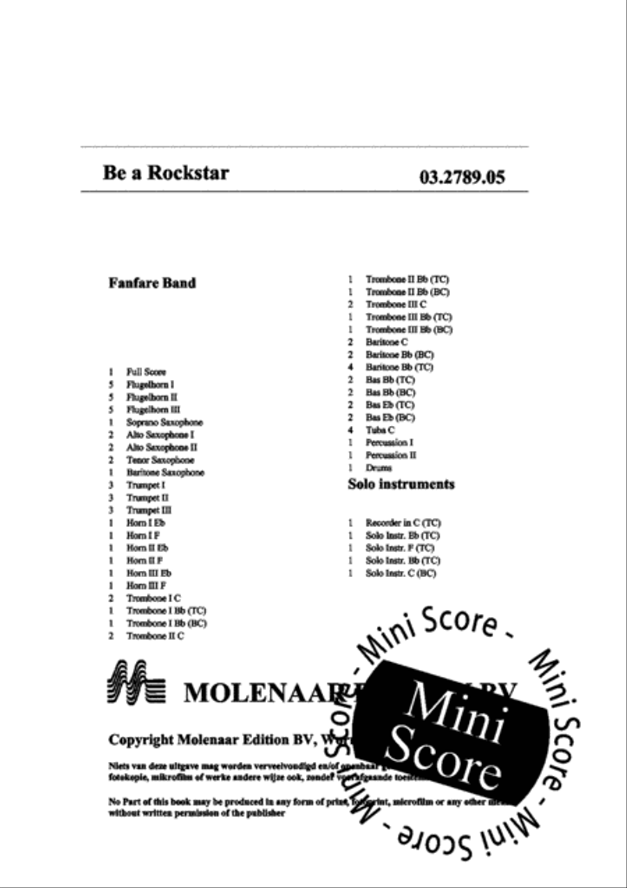 Be a Rockstar Fanfare Band scores gallery preview page 4