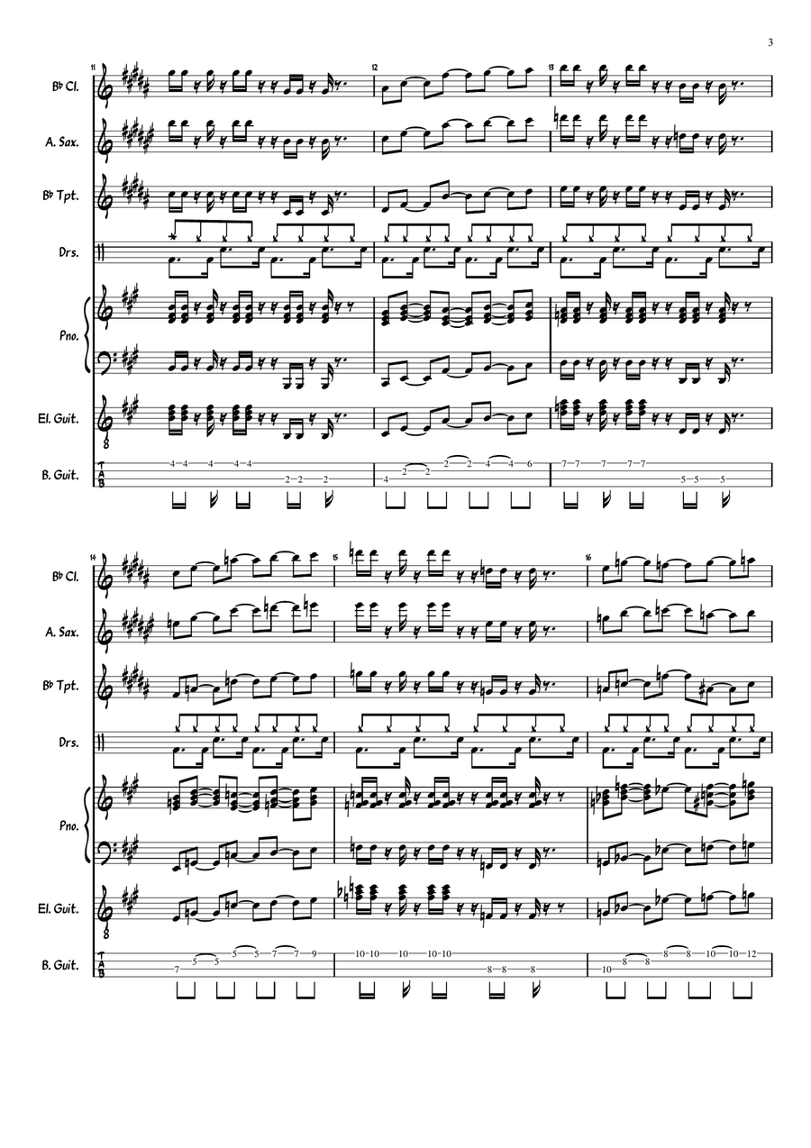 Peaches En Regalia Jazz Ensemble scores gallery preview page 3