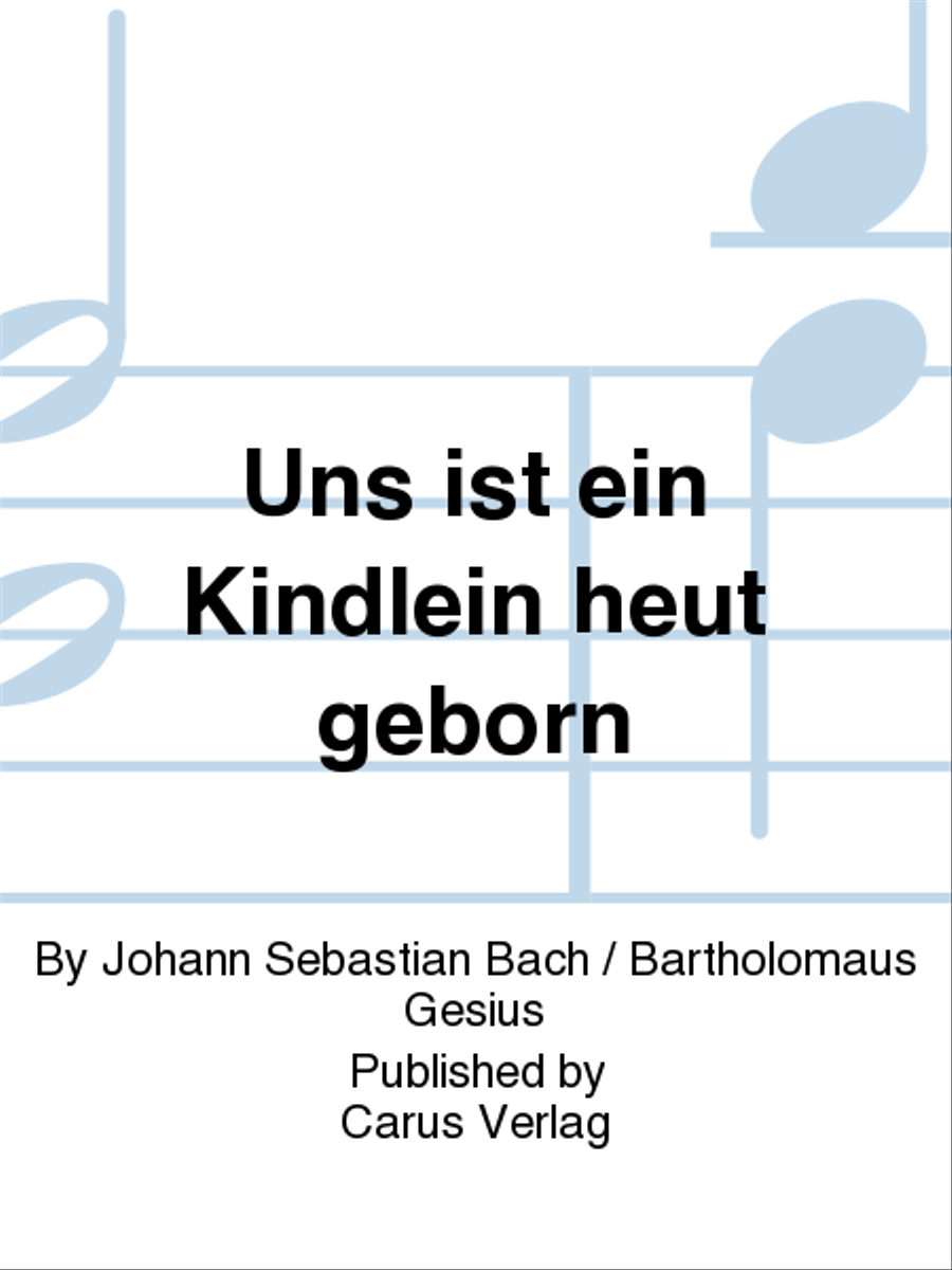 Uns ist ein Kindlein heut geborn 4-Part scores gallery preview page 1
