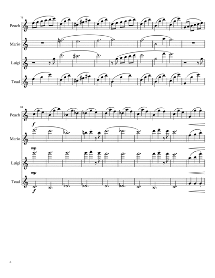 Super Mario 4 Maintheme/cues/endtheme Small Ensemble scores gallery preview page 6