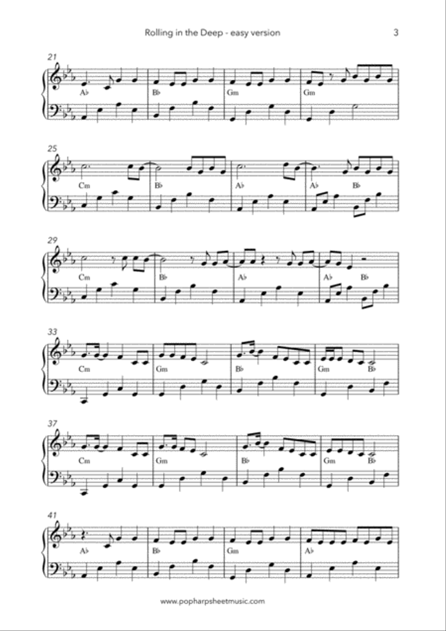 Rolling In The Deep Harp scores gallery preview page 3